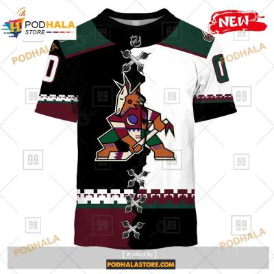 Personalized NHL Arizona Coyotes Mix Color Jersey 2023 Shirt Hoodie 3D