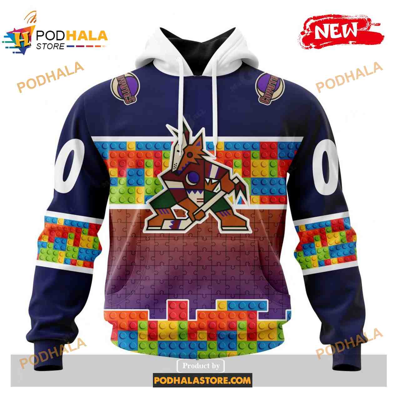 Personalized NHL Arizona Coyotes Puzzle Game Gradients Full Color Shirt Hoodie 3D Personalized NHL Arizona Coyotes Puzzle Game Gradients Full Color Shirt Hoodie 3D