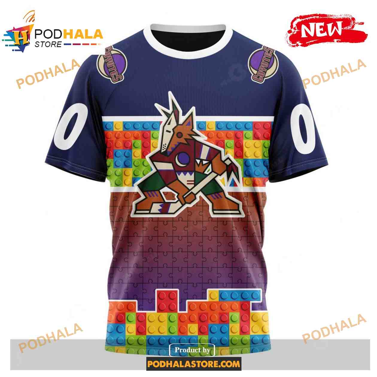 Personalized NHL Arizona Coyotes Puzzle Game Gradients Full Color Shirt Hoodie 3D Personalized NHL Arizona Coyotes Puzzle Game Gradients Full Color Shirt Hoodie 3D