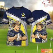 Personalized North Queensland Cowboys 3d T Shirt, Gift For Nrl Fan - demo10