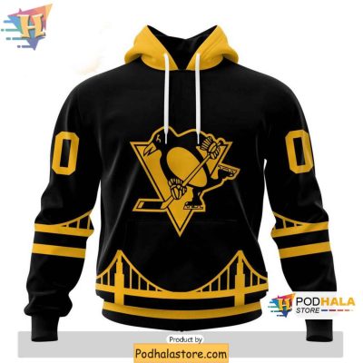 Personalized Pittsburgh Penguins 3D Hoodie Fan Apparel Blackout Design