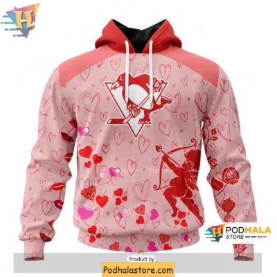 Personalized Pittsburgh Penguins 3D Hoodie for Valentines Day Gift