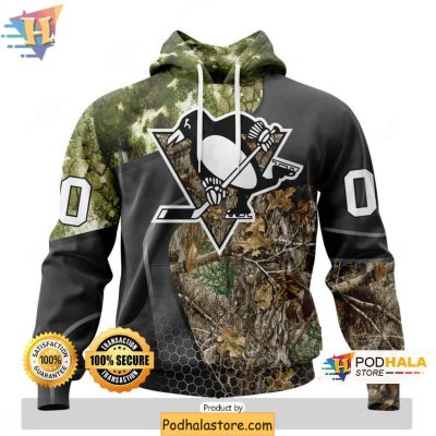 Personalized Pittsburgh Penguins 3D Hoodie with Camo Design and Team Logo