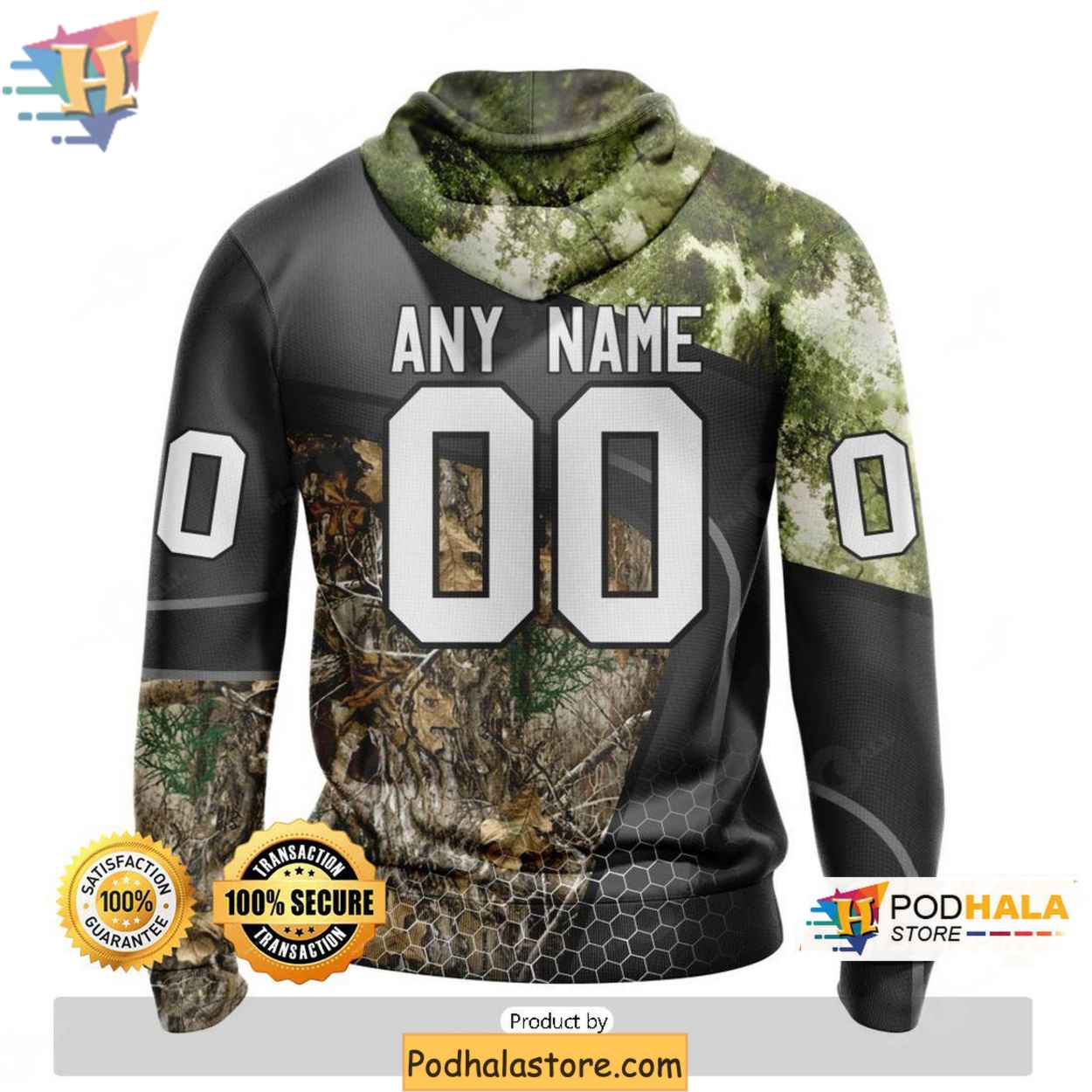 Personalized Pittsburgh Penguins 3D Hoodie with Camo Design and Team Logo Personalized Pittsburgh Penguins 3D Hoodie with Camo Design and Team Logo