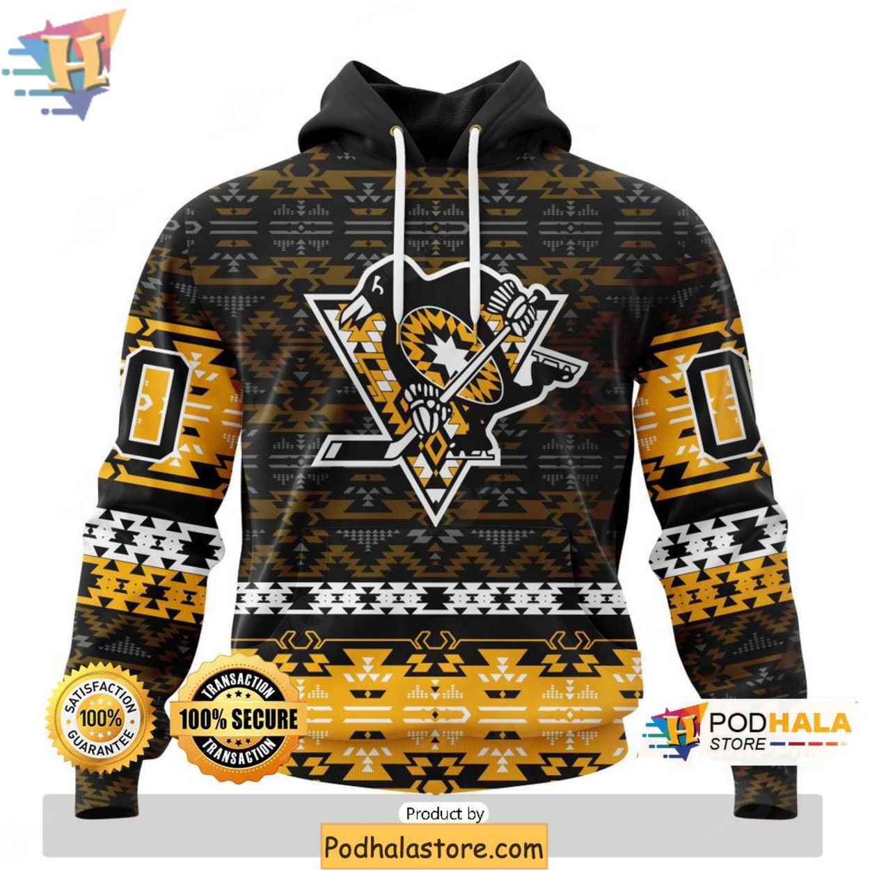 Personalized Pittsburgh Penguins Hoodie 3D with Native Aesthetic Design Personalized Pittsburgh Penguins Hoodie 3D with Native Aesthetic Design