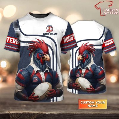 Personalized Sydney Roosters Fans 3D T-Shirt Hoodie Zipper Hoodie for men and women
