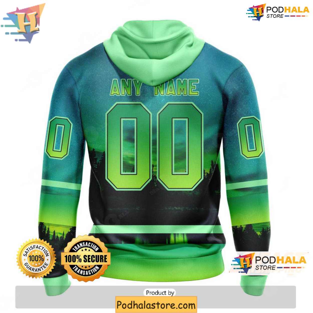 Personalized Vegas Golden Knights 3D Hoodie With Northern Lights Design Personalized Vegas Golden Knights 3D Hoodie With Northern Lights Design