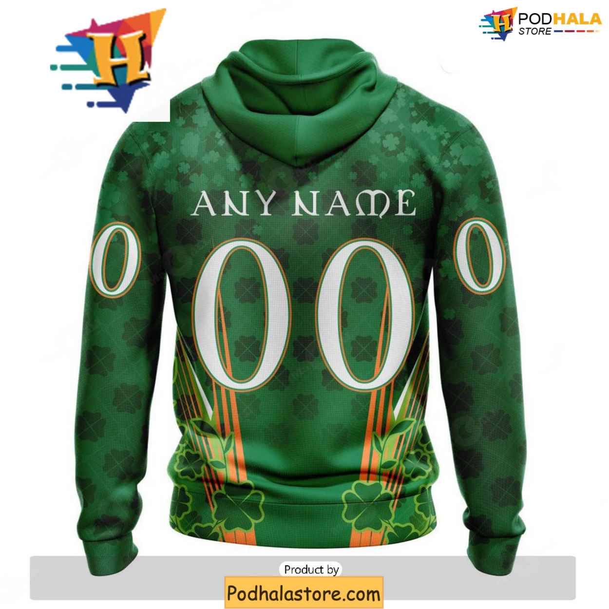 Personalized Vegas Golden Knights 3D Hoodie for St Patrick Day with Clover Theme Personalized Vegas Golden Knights 3D Hoodie for St Patrick Day with Clover Theme