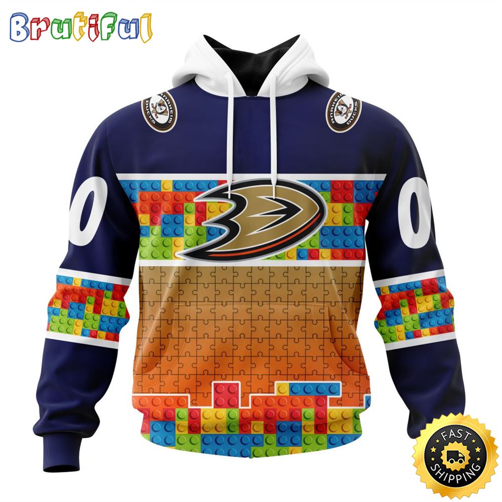 Personalized NHL Anaheim Ducks All Over Print 3D Hoodie Autism Awareness Design Unisex Hoodie Personalized NHL Anaheim Ducks All Over Print 3D Hoodie Autism Awareness Design Unisex Hoodie