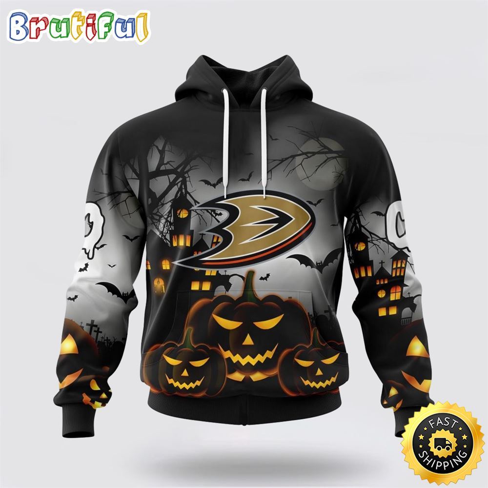 Personalized NHL Anaheim Ducks All Over Print 3D Hoodie Special Design Pumpkins For Halloween Personalized NHL Anaheim Ducks All Over Print 3D Hoodie Special Design Pumpkins For Halloween