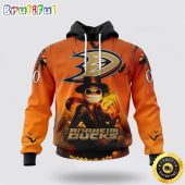 Personalized NHL Anaheim Ducks All Over Print 3D Hoodie Special Halloween Concepts Celebrate Halloween