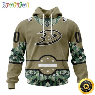 Personalized NHL Anaheim Ducks Hoodie Military Camo With City Or State Flag 3D Hoodie Unisex Tshirt Hoodie