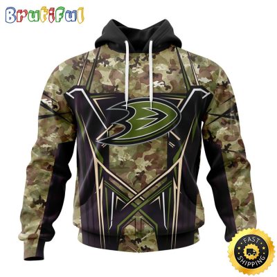 Personalized NHL Anaheim Ducks Hoodie Special Camo Color Design All Over Print 3D Unisex Hoodie
