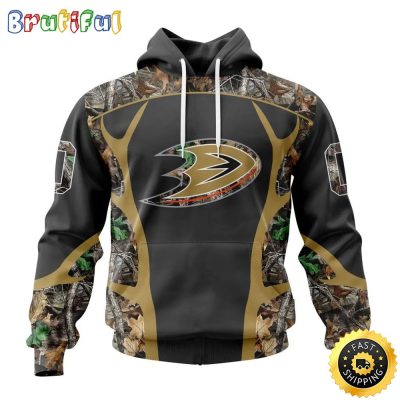 Personalized NHL Anaheim Ducks Hoodie Special Camo Hunting Design All Over Print 3D Unisex Hoodie