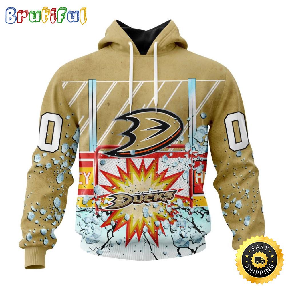 Personalized NHL Anaheim Ducks Hoodie With Ice Hockey Arena 3D Hoodie Unisex Tshirt Hoodie
