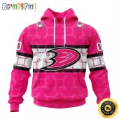 Personalized NHL Anaheim Ducks I Pink I Can In October We Wear Pink Breast Cancer All Over Print 3D Hoodie Unisex Hoodie Tshirt Sweatshirt