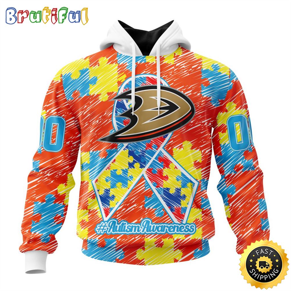 Personalized NHL Anaheim Ducks Special Autism Awareness Month All Over Print 3D Hoodie Unisex Hoodie Personalized NHL Anaheim Ducks Special Autism Awareness Month All Over Print 3D Hoodie Unisex Hoodie
