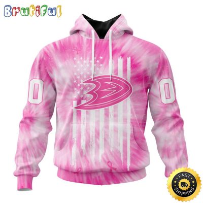 Personalized NHL Anaheim Ducks Special Pink Tie-Dye All Over Print 3D Hoodie Unisex Hoodie Tshirt Sweatshirt