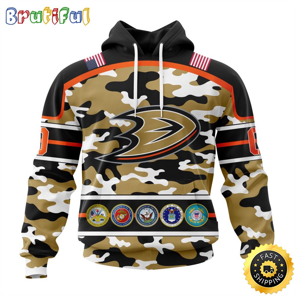 Personalized NHL Anaheim Ducks With Camo Team Color And Military Force Logo All Over Print 3D Hoodie Unisex Hoodie Tshirt Sweatshirt Personalized NHL Anaheim Ducks With Camo Team Color And Military Force Logo All Over Print 3D Hoodie Unisex Hoodie Tshirt Sweatshirt