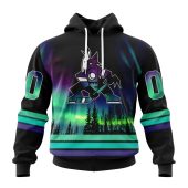 Personalized NHL Arizona Coyotes Hoodie Special Design With Northern Lights All Over Print 3D Hoodie Unisex