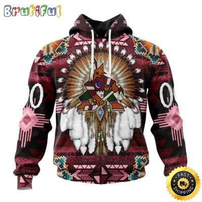 Personalized NHL Arizona Coyotes Hoodie Special Native Costume Design 3D Hoodie Unisex Tshirt Hoodie