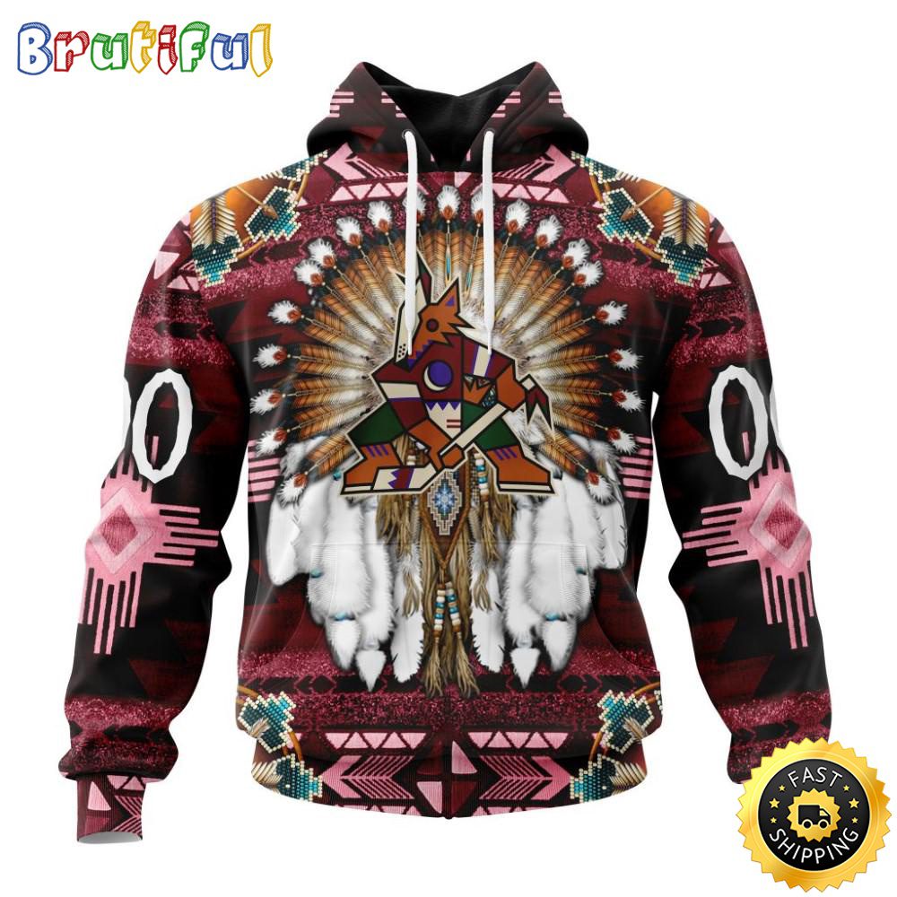 Personalized NHL Arizona Coyotes Hoodie Special Native Costume Design 3D Hoodie Unisex Tshirt Hoodie
