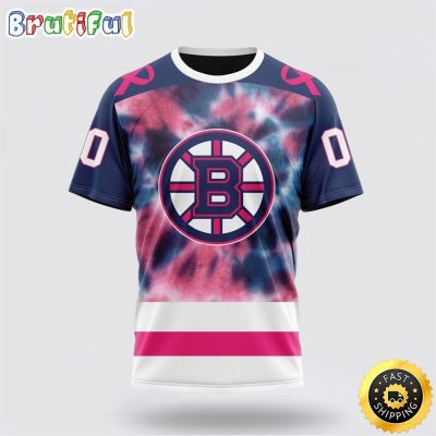 Personalized NHL Boston Bruins All Over Print 3D T Shirt Special Pink October Fight Breast Cancer Gift For Man And Women