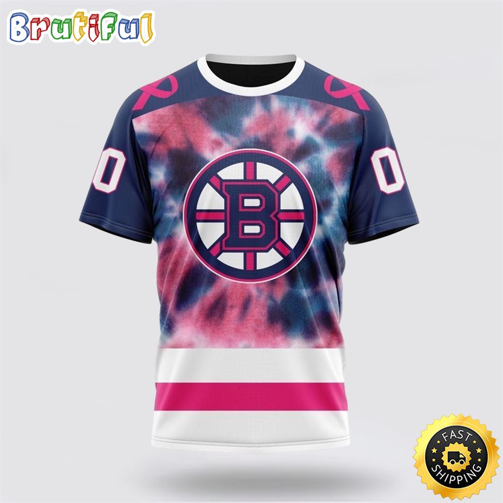 Personalized NHL Boston Bruins All Over Print 3D T Shirt Special Pink October Fight Breast Cancer Gift For Man And Women