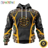 Personalized NHL Boston Bruins Hoodie Special Camo Hunting Design All Over Print 3D Unisex Hoodie