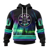 Personalized NHL Boston Bruins Hoodie Special Design With Northern Lights All Over Print 3D Hoodie Unisex