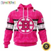 Personalized NHL Boston Bruins I Pink I Can In October We Wear Pink Breast Cancer All Over Print 3D Hoodie Unisex Hoodie Tshirt Sweatshirt