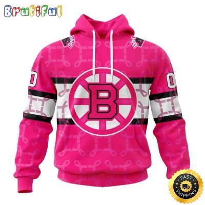 Personalized NHL Boston Bruins I Pink I Can In October We Wear Pink Breast Cancer All Over Print 3D Hoodie Unisex Hoodie Tshirt Sweatshirt