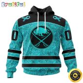 Personalized NHL Buffalo Sabres All Over Print 3D Hoodie Special Design Fight Ovarian Cancer Gift For Football Fans