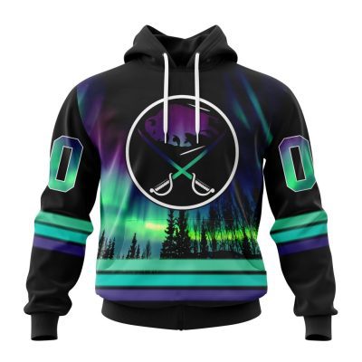 Personalized NHL Buffalo Sabres Hoodie Special Design With Northern Lights All Over Print 3D Hoodie Unisex