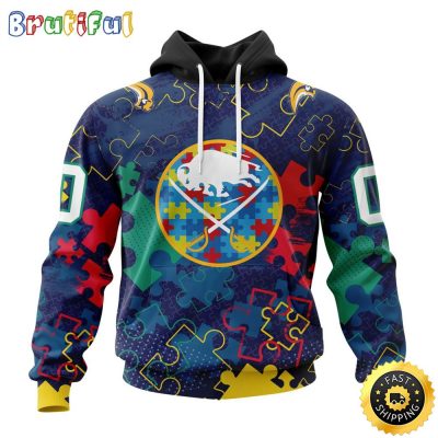 Personalized NHL Buffalo Sabres Specialized Fearless Against Autism All Over Print 3D Hoodie Unisex Hoodie