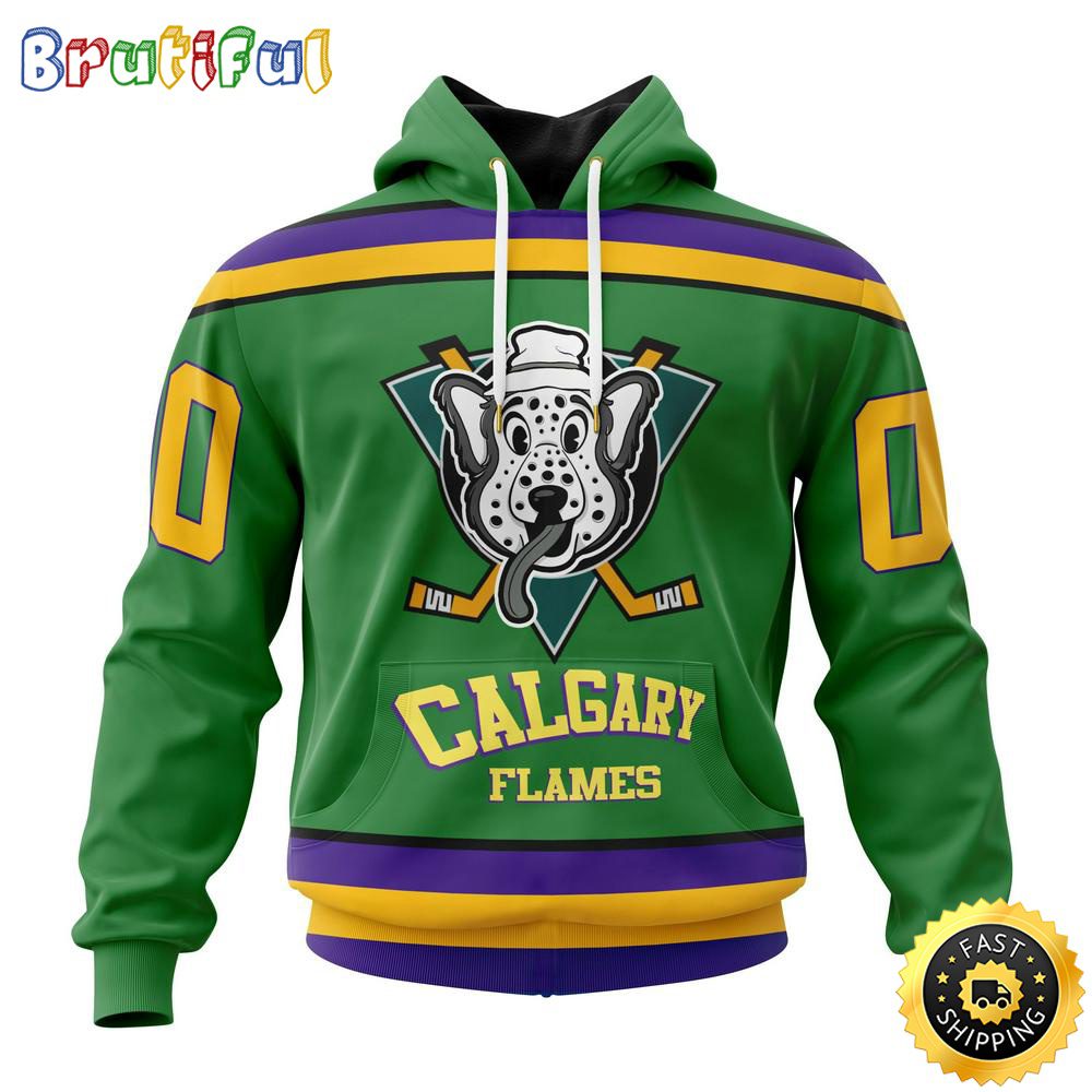 Personalized NHL Calgary Flames Hoodie Specialized Design X The Mighty Ducks All Over Print 3D Hoodie Unisex Hoodie Tshirt