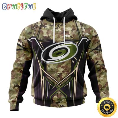 Personalized NHL Carolina Hurricanes Hoodie Special Camo Color Design All Over Print 3D Unisex Hoodie