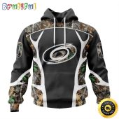 Personalized NHL Carolina Hurricanes Hoodie Special Camo Hunting Design All Over Print 3D Unisex Hoodie