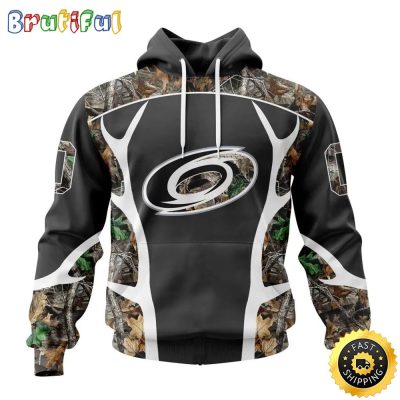 Personalized NHL Carolina Hurricanes Hoodie Special Camo Hunting Design All Over Print 3D Unisex Hoodie