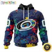 Personalized NHL Carolina Hurricanes Specialized Fearless Against Autism All Over Print 3D Hoodie Unisex Hoodie
