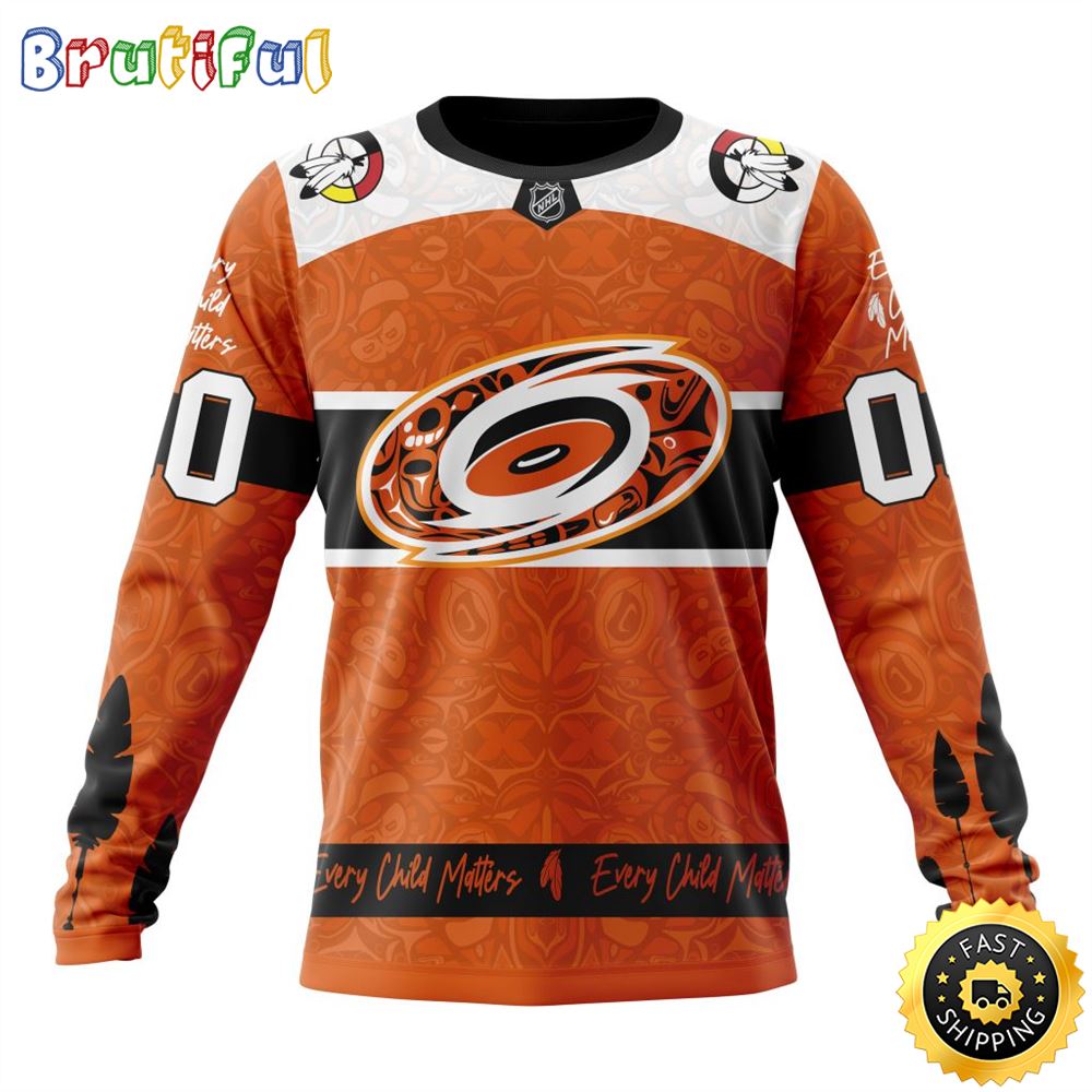 Personalized NHL Carolina Hurricanes Sweatshirt Specialized Design Support Child Lives Matter All Over Print Sweatshirt Unisex
