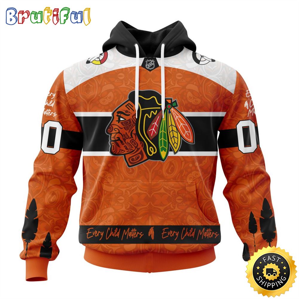 Personalized NHL Chicago BlackHawks Hoodie Specialized Design Support Child Lives Matter All Over Print 3D Hoodie Unisex
