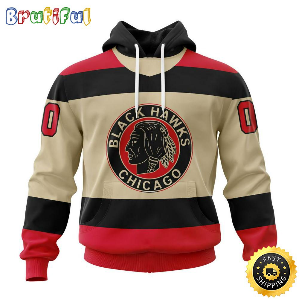 Personalized NHL Chicago BlackHawks Hoodie Specialized Unisex Kits With Retro Concepts All Over Print Hoodie
