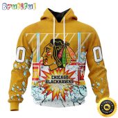 Personalized NHL Chicago BlackHawks Hoodie With Ice Hockey Arena 3D Hoodie Unisex Tshirt Hoodie