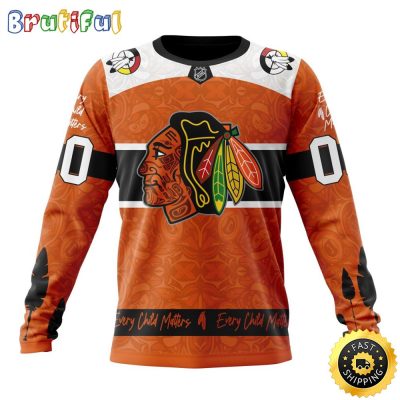 Personalized NHL Chicago BlackHawks Sweatshirt Specialized Design Support Child Lives Matter All Over Print Sweatshirt Unisex
