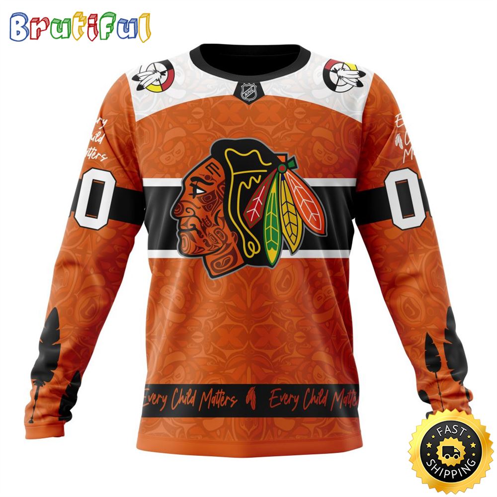 Personalized NHL Chicago BlackHawks Sweatshirt Specialized Design Support Child Lives Matter All Over Print Sweatshirt Unisex