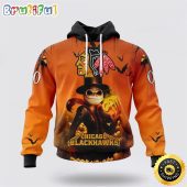 Personalized NHL Chicago Blackhawks All Over Print 3D Hoodie Special Halloween Concepts Celebrate Halloween