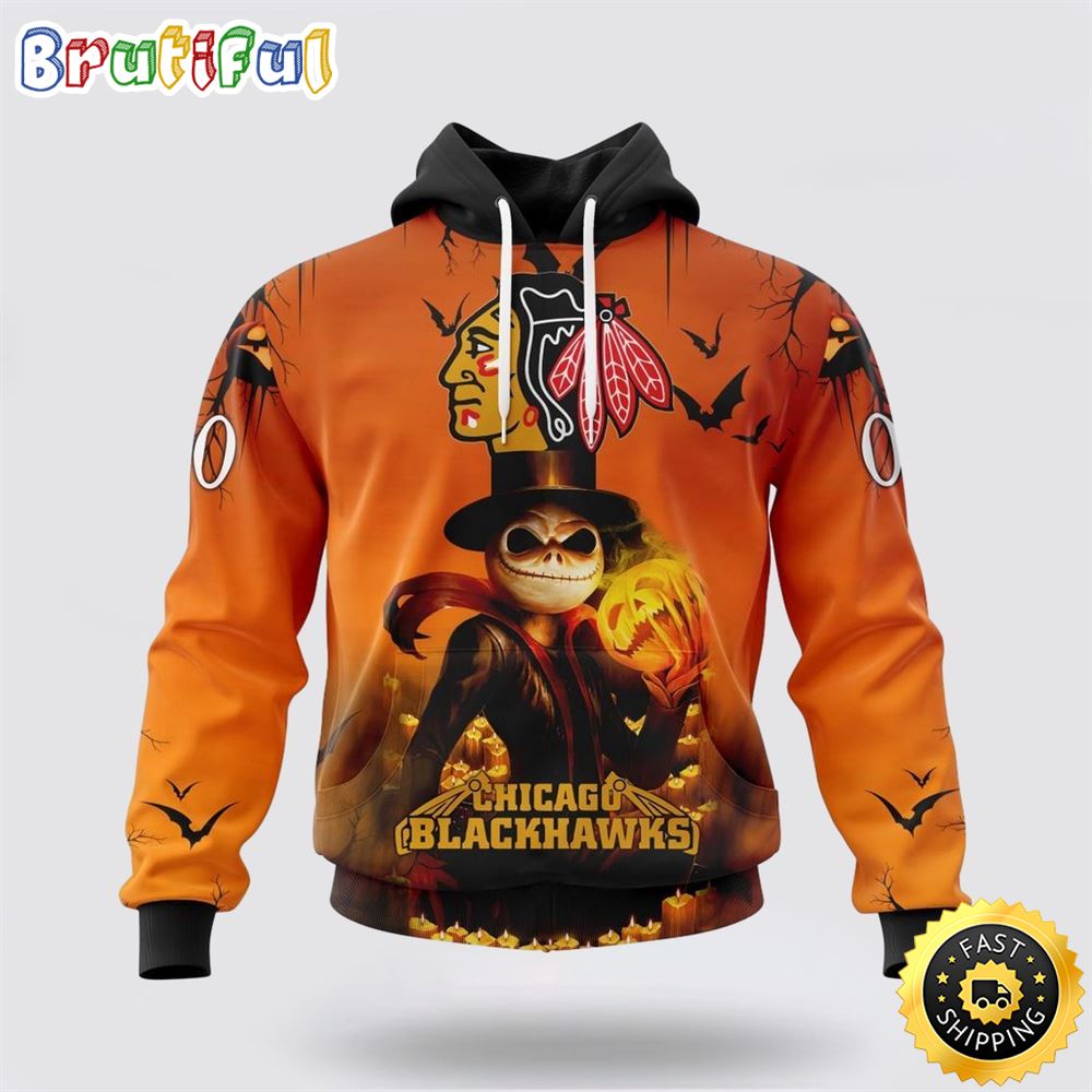 Personalized NHL Chicago Blackhawks All Over Print 3D Hoodie Special Halloween Concepts Celebrate Halloween