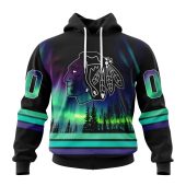 Personalized NHL Chicago Blackhawks Hoodie Special Design With Northern Lights All Over Print 3D Hoodie Unisex