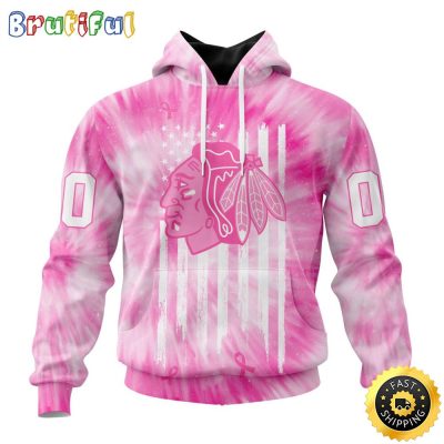 Personalized NHL Chicago Blackhawks Special Pink Tie-Dye All Over Print 3D Hoodie Unisex Hoodie Tshirt Sweatshirt